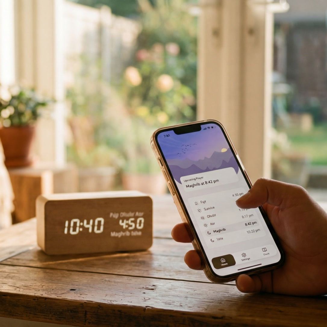 Setup · Clock + companion app